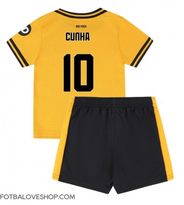 Wolves Matheus Cunha #10 Dětské Domácí Dres 2024-25 Krátký Rukáv (+ trenýrky)